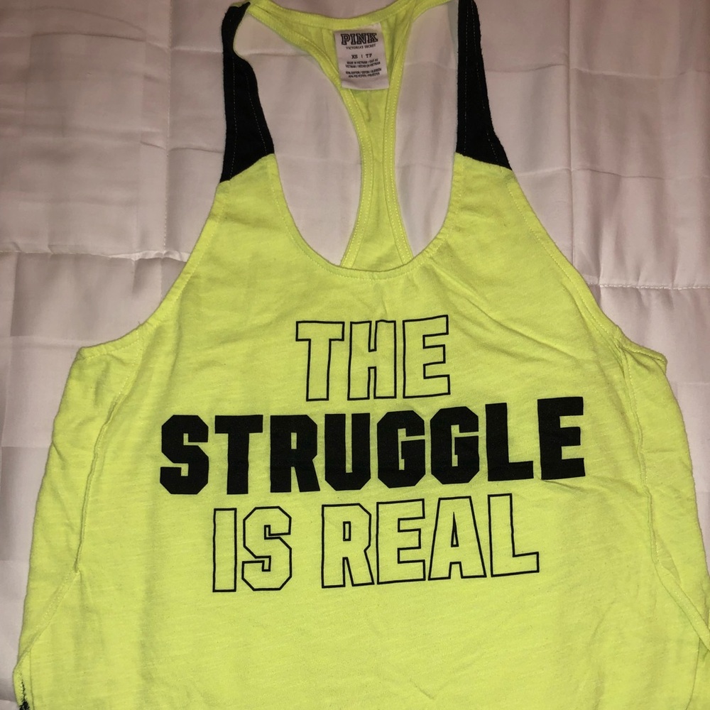 Pink store racer back tank NWOT